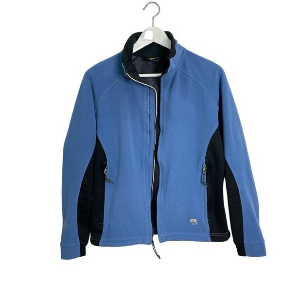 Mountain Hardwear Women’s Size S Blue & Black Full Zip Fleece Windstopper Jacket - Picture 1 of 10